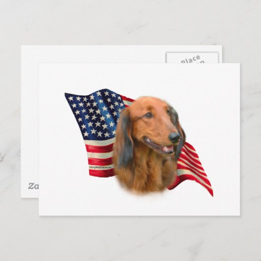 Dachshund Vlag Briefkaart (Voorkant / Achterkant)