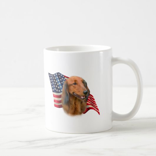 Dachshund Vlag Koffiemok (Rechts)