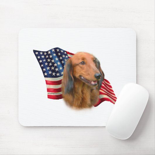 Dachshund Vlag Muismat (Met muis)