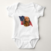 Dachshund Vlag Romper (Voorkant)