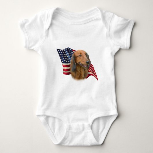 Dachshund Vlag Romper (Voorkant)