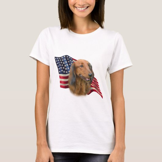 Dachshund Vlag T-shirt (Voorkant)