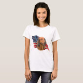 Dachshund Vlag T-shirt (Voorkant volledig)