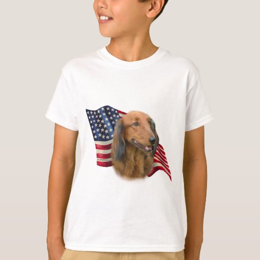 Dachshund Vlag T-shirt (Voorkant)