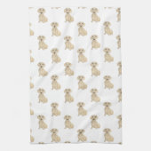 Dachshund (Vloeiend, Cream) Theedoek (Verticaal)