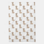 Dachshund (Vloeiend, rood) Theedoek (Verticaal)