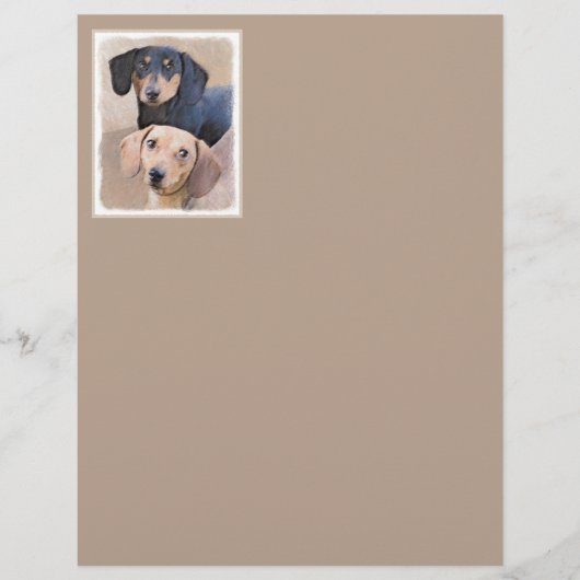 Dachshund (vloeiend) schilderen - Oorspronkelijke (Voorkant)