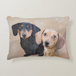 Dachshund (vloeiend) schilderen - Oorspronkelijke  Accent Kussen