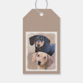 Dachshund (vloeiend) schilderen - Oorspronkelijke  Cadeaulabel (Achterkant)