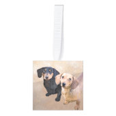 Dachshund (vloeiend) schilderen - Oorspronkelijke  Decoratie (Voorkant)