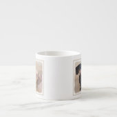 Dachshund (vloeiend) schilderen - Oorspronkelijke  Espresso Kop (Voorkant)