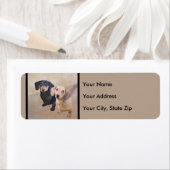 Dachshund (vloeiend) schilderen - Oorspronkelijke  Etiket (Insitu)