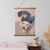 Dachshund (vloeiend) schilderen - Oorspronkelijke  Hangend Wandkleed (Slaapkamer)