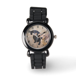Dachshund (vloeiend) schilderen - Oorspronkelijke  Horloge