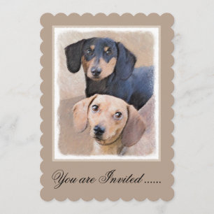 Dachshund (vloeiend) schilderen - Oorspronkelijke  Kaart