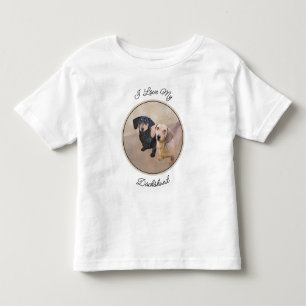 Dachshund (vloeiend) schilderen - Oorspronkelijke  Kinder Shirts