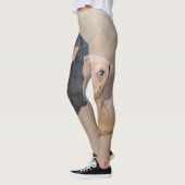 Dachshund (vloeiend) schilderen - Oorspronkelijke  Leggings (Links)