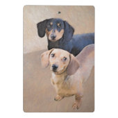 Dachshund (vloeiend) schilderen - Oorspronkelijke  Mini Klembord (Achterkant)