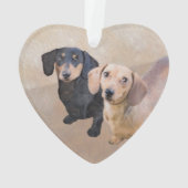 Dachshund (vloeiend) schilderen - Oorspronkelijke Ornament (achterkant)