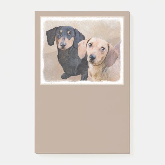Dachshund (vloeiend) schilderen - Oorspronkelijke  Post-it® Notes (Voorkant)