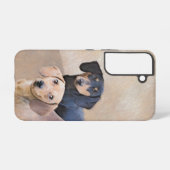 Dachshund (vloeiend) schilderen - Oorspronkelijke  Samsung Galaxy Hoesje (Achterkant horizontaal)