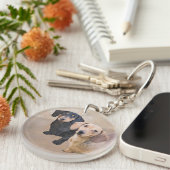 Dachshund (vloeiend) schilderen - Oorspronkelijke  Sleutelhanger (Voorkant Rechts)