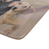 Dachshund (vloeiend) schilderen - Oorspronkelijke  Snijplank (Hoek)