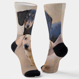 Dachshund (vloeiend) schilderen - Oorspronkelijke Sokken