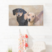 Dachshund (vloeiend) schilderen - Oorspronkelijke  Spandoek (Insitu)
