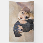 Dachshund (vloeiend) schilderen - Oorspronkelijke  Spandoek (Verticaal)