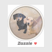 Dachshund (vloeiend) schilderen - Oorspronkelijke  Sticker (Vel)
