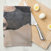 Dachshund (vloeiend) schilderen - Oorspronkelijke  Theedoek (Quarter Fold)