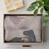 Dachshund (vloeiend) schilderen - Oorspronkelijke  Tissuepapier (Geschenk)