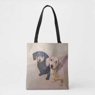 Dachshund (vloeiend) schilderen - Oorspronkelijke Tote Bag