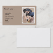 Dachshund (vloeiend) schilderen - Oorspronkelijke Visitekaartje (Voorkant / Achterkant)