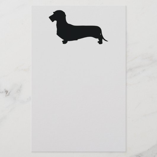 Dachshund voor draad briefpapier (Voorkant)