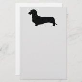 Dachshund voor draad briefpapier (Voorkant / Achterkant)