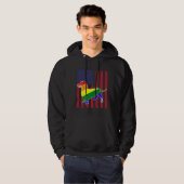 Dachshund voor Lgbt Hoodie (Voorkant volledig)