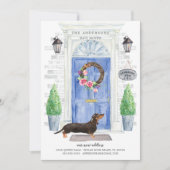 Dachshund Voorportretaankondiging Kaart (Voorkant)