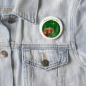 Dachshund Vrede op Aarde - Button (In situ)