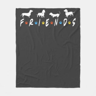 Dachshund Vrienden Fleece Deken