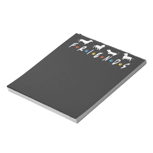 Dachshund Vrienden Notitieblok (Linkerzijde)