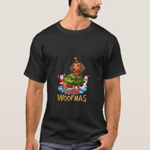 Dachshund Vrolijk Kerstboom Lichten Hond X Mas Do T-shirt