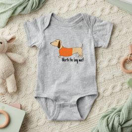 Dachshund waard lang wachten outfit Geslacht neutr Romper