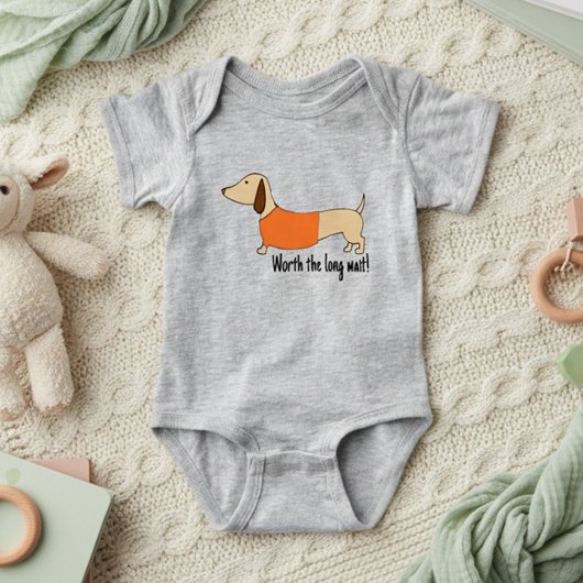 Dachshund waard lang wachten outfit Geslacht neutr Romper