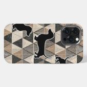Dachshund Walking iPhone Hoesje (Achterkant horizontaal)