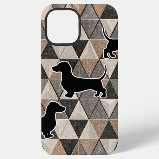 Dachshund Walking iPhone Hoesje (Achterkant)