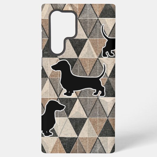 Dachshund Walking Samsung Galaxy Hoesje (Achterkant)