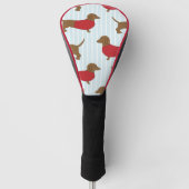 dachshund-wallpapier golfheadcover (Voorkant)