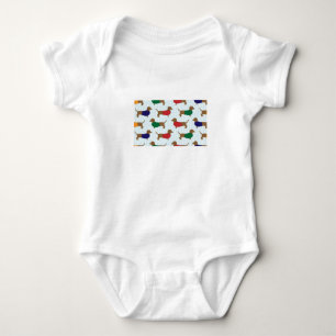 dachshund-wallpapier romper